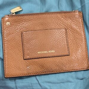 Michael Kors Tan Leather Pouch